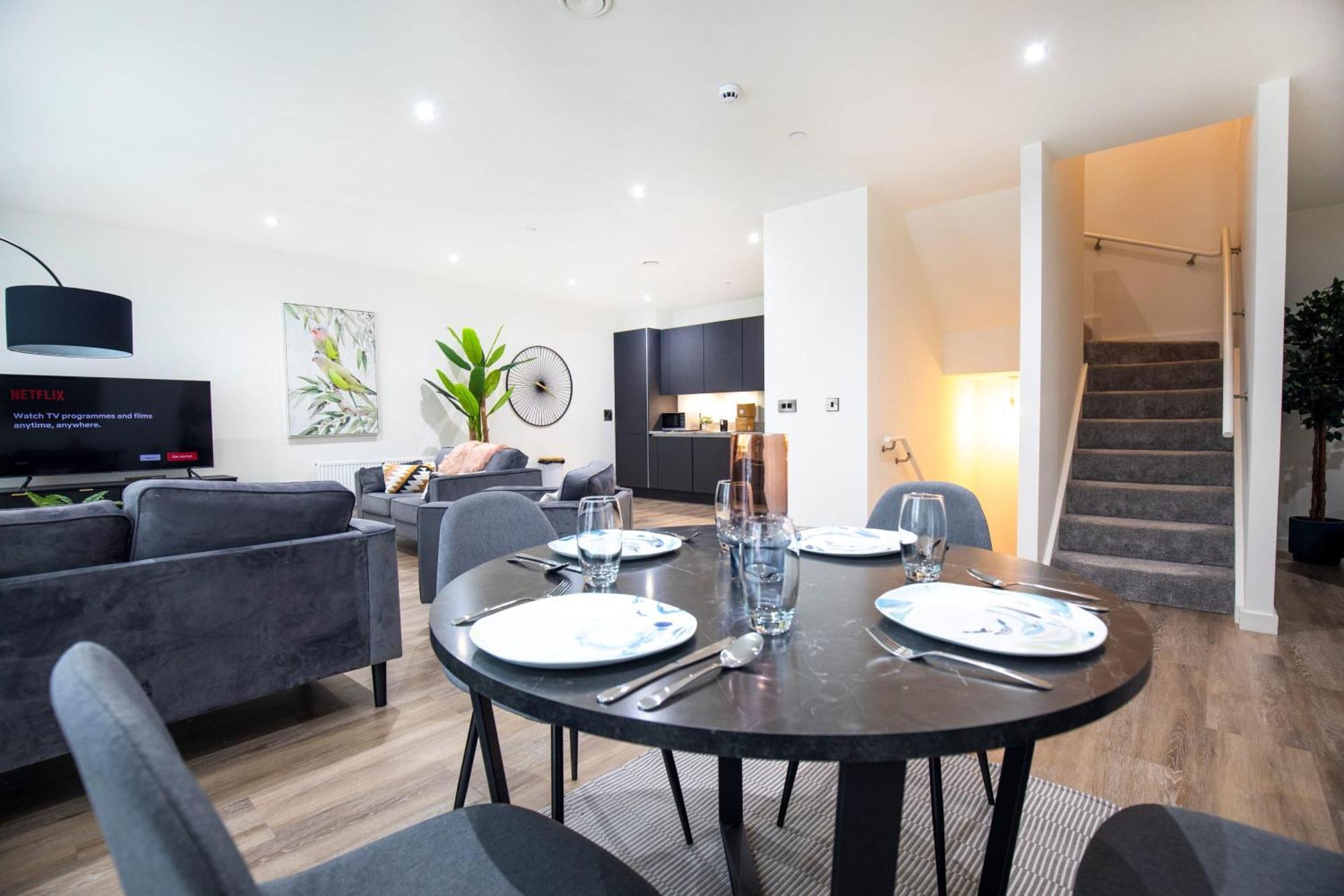 הוילה מנצ'סטר Luxury Free Parking Townhouse מראה חיצוני תמונה